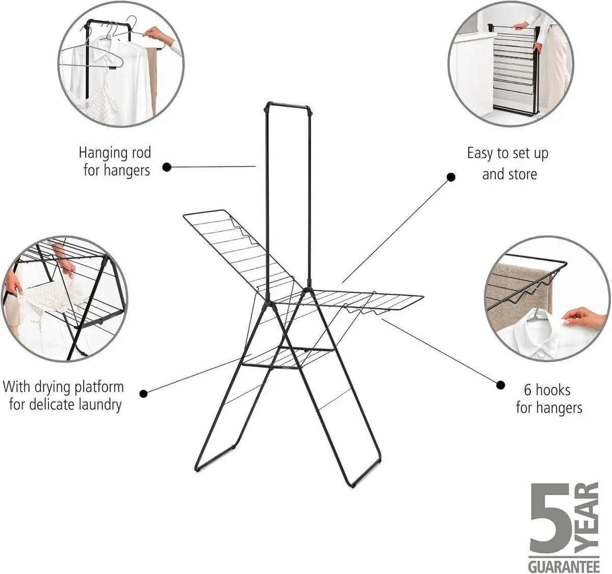 Drying Rack Matt 20 M + Hanger Rod - Image 4