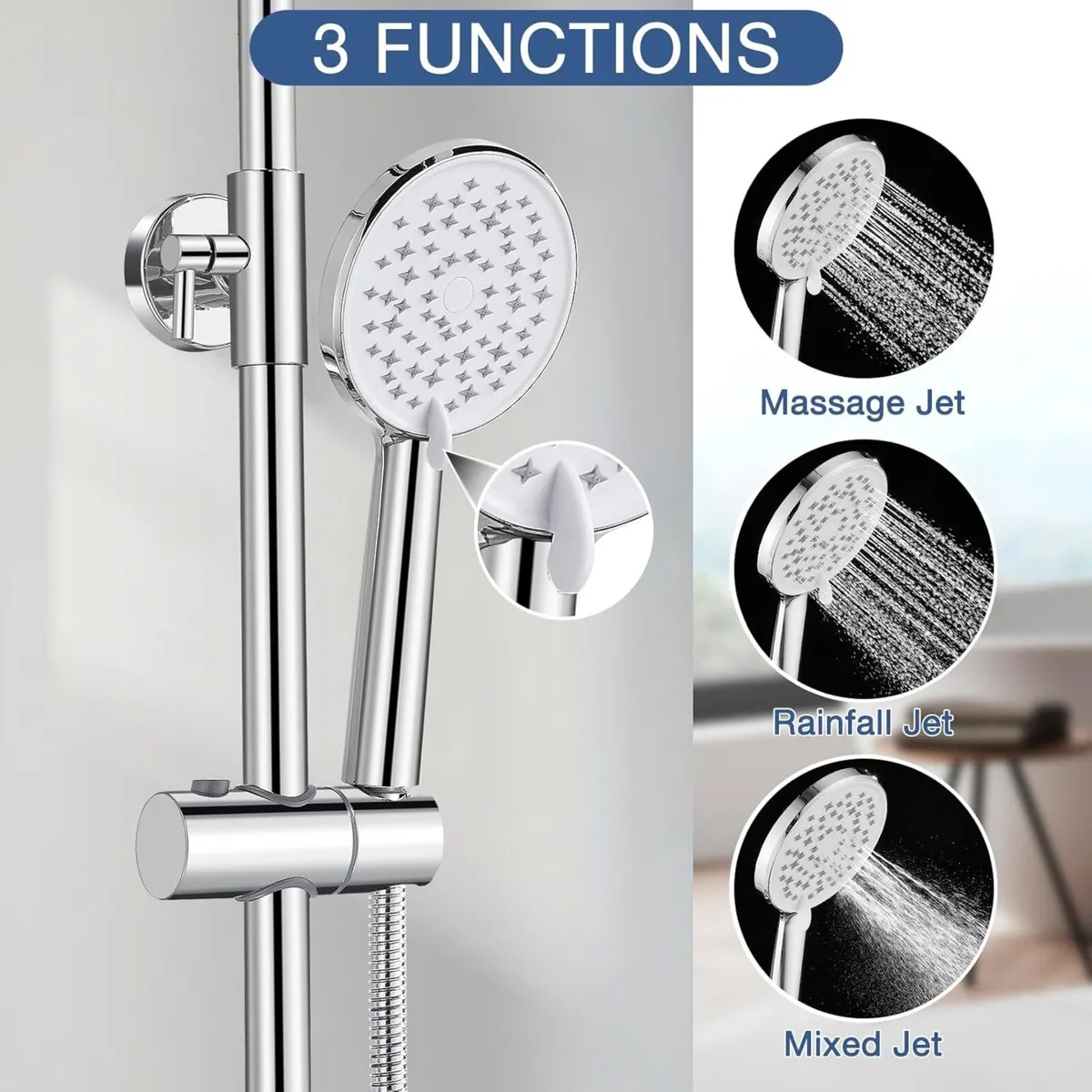 Thermostatic Shower Mixer Set System Brass Bar - Image 4