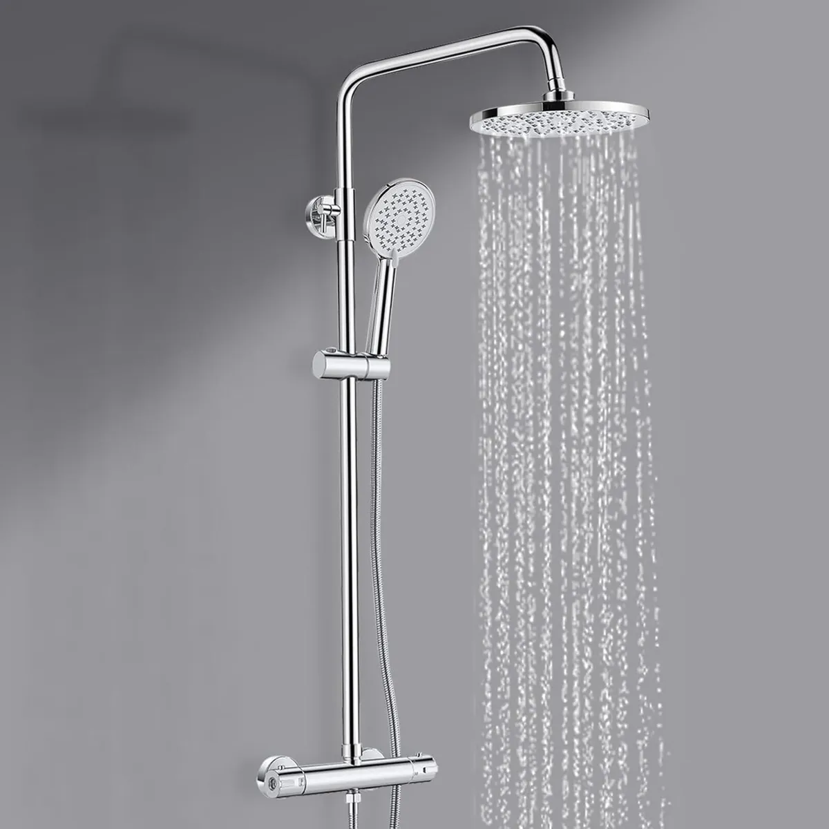 Thermostatic Shower Mixer Set System Brass Bar - Image 1