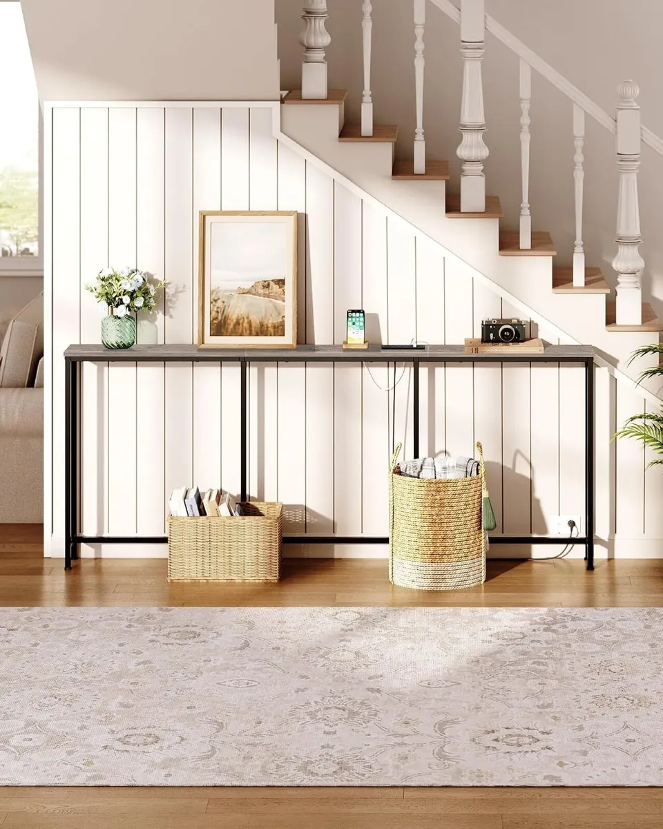 200CM Narrow Console Table with Power Outlet - Image 2