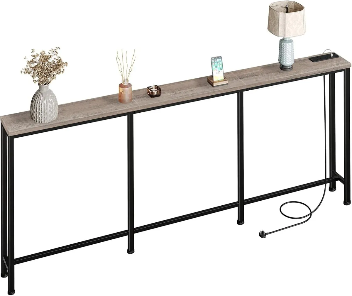 200CM Narrow Console Table with Power Outlet - Image 1