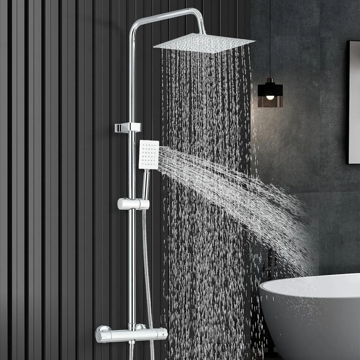 Bathroom Thermostatic Shower Mixer Set and - Image 1