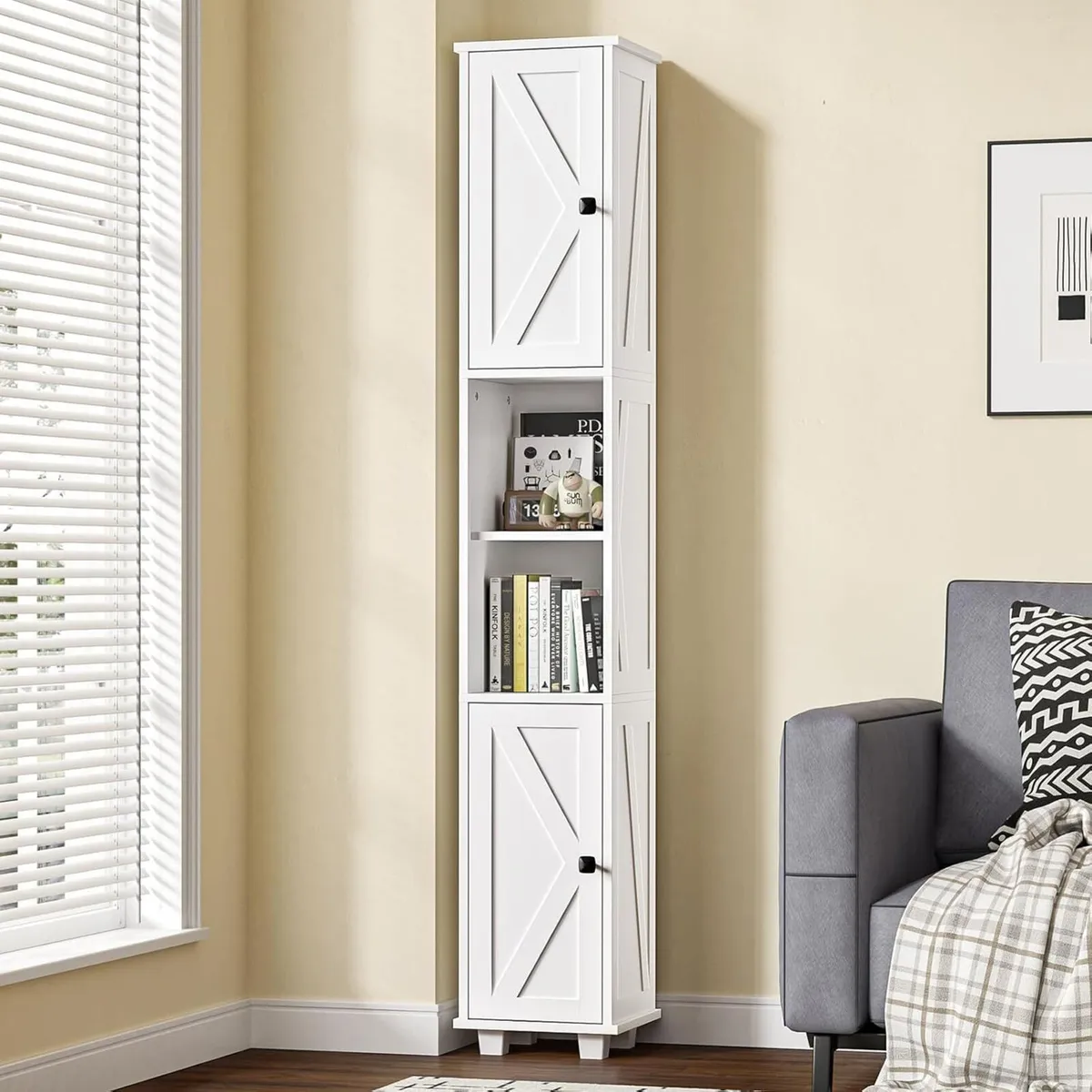 Tall Bathroom Cabinet Storage 180x30x30CM - Image 4