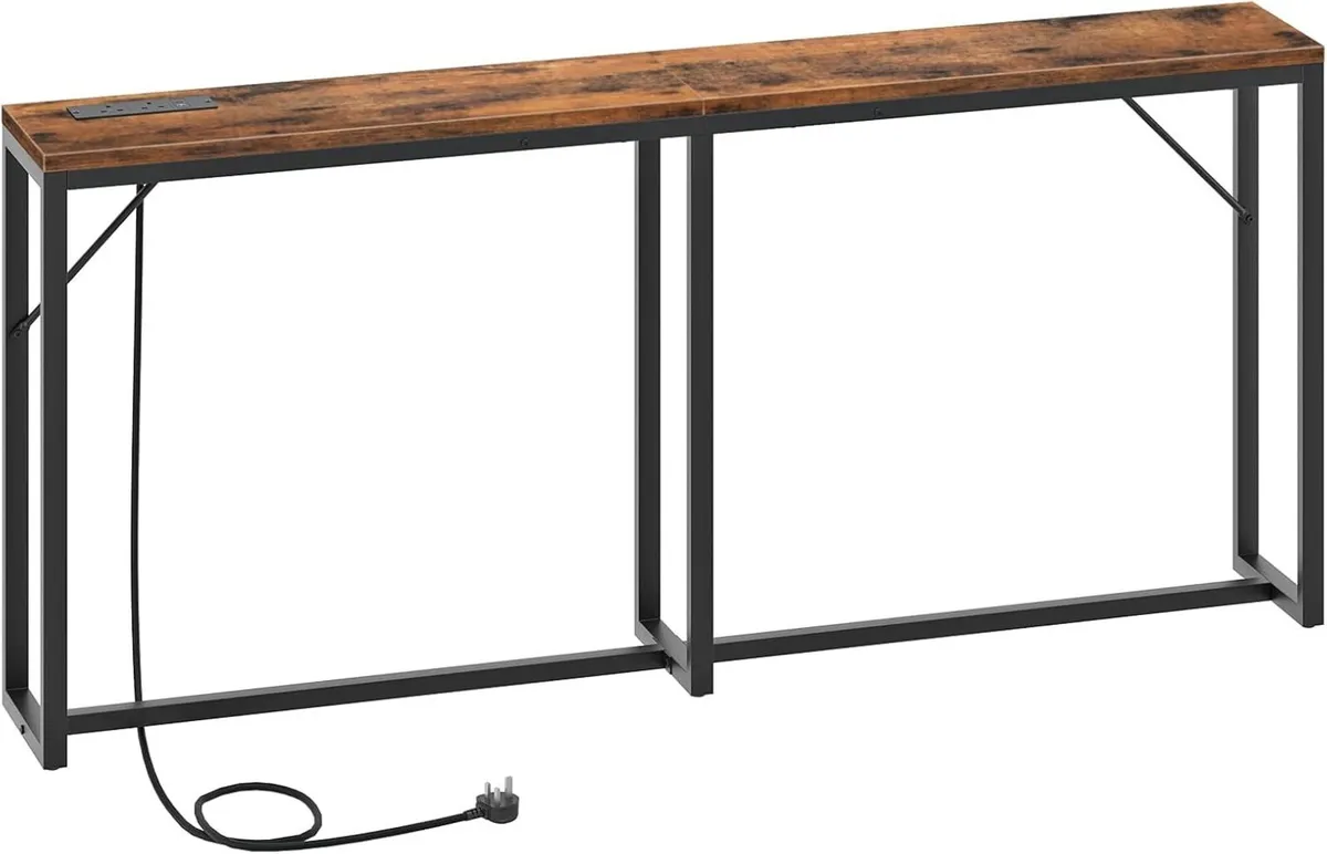 Slim Console Table with Charging Station 180CM - Image 1