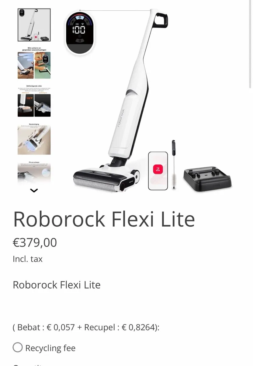Roborock Flexi light vacuum and self cleaning mop - Image 1