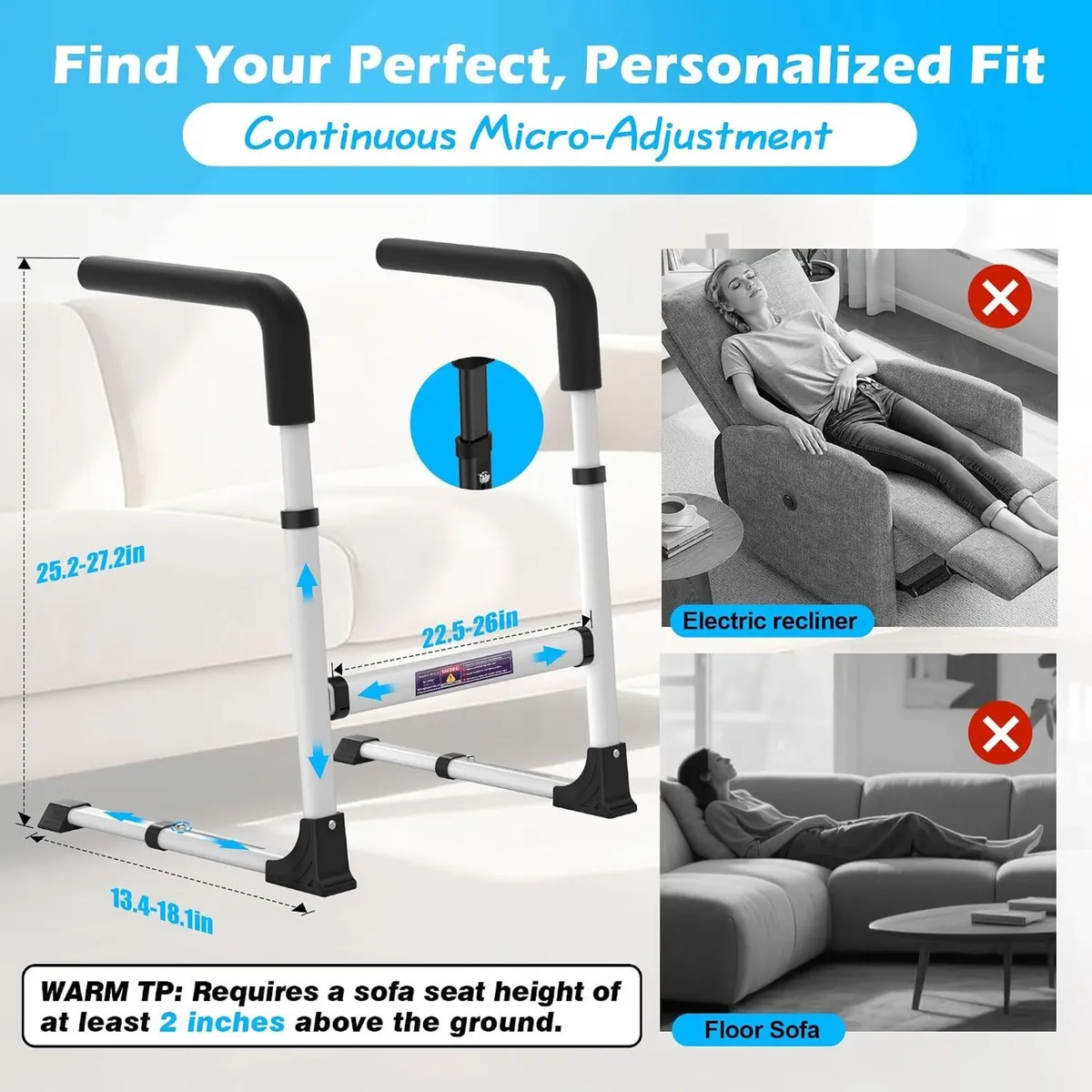 Adjustable Heavy-Duty Sofa Stand Assist - Image 2