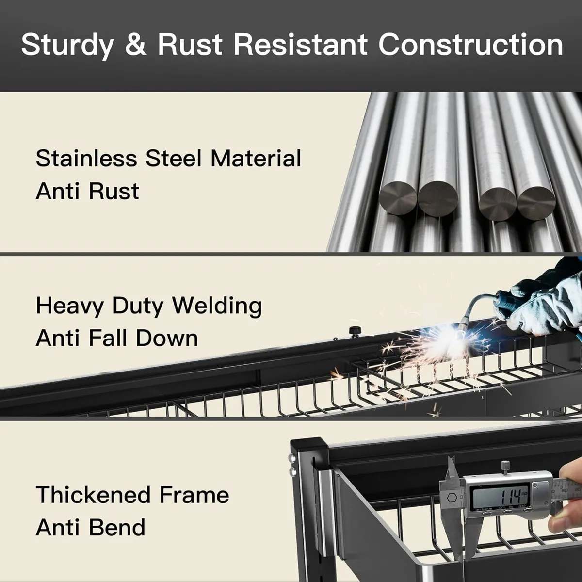 Adjustable Over Sink Dish Drainer Rack Stainless - Image 2