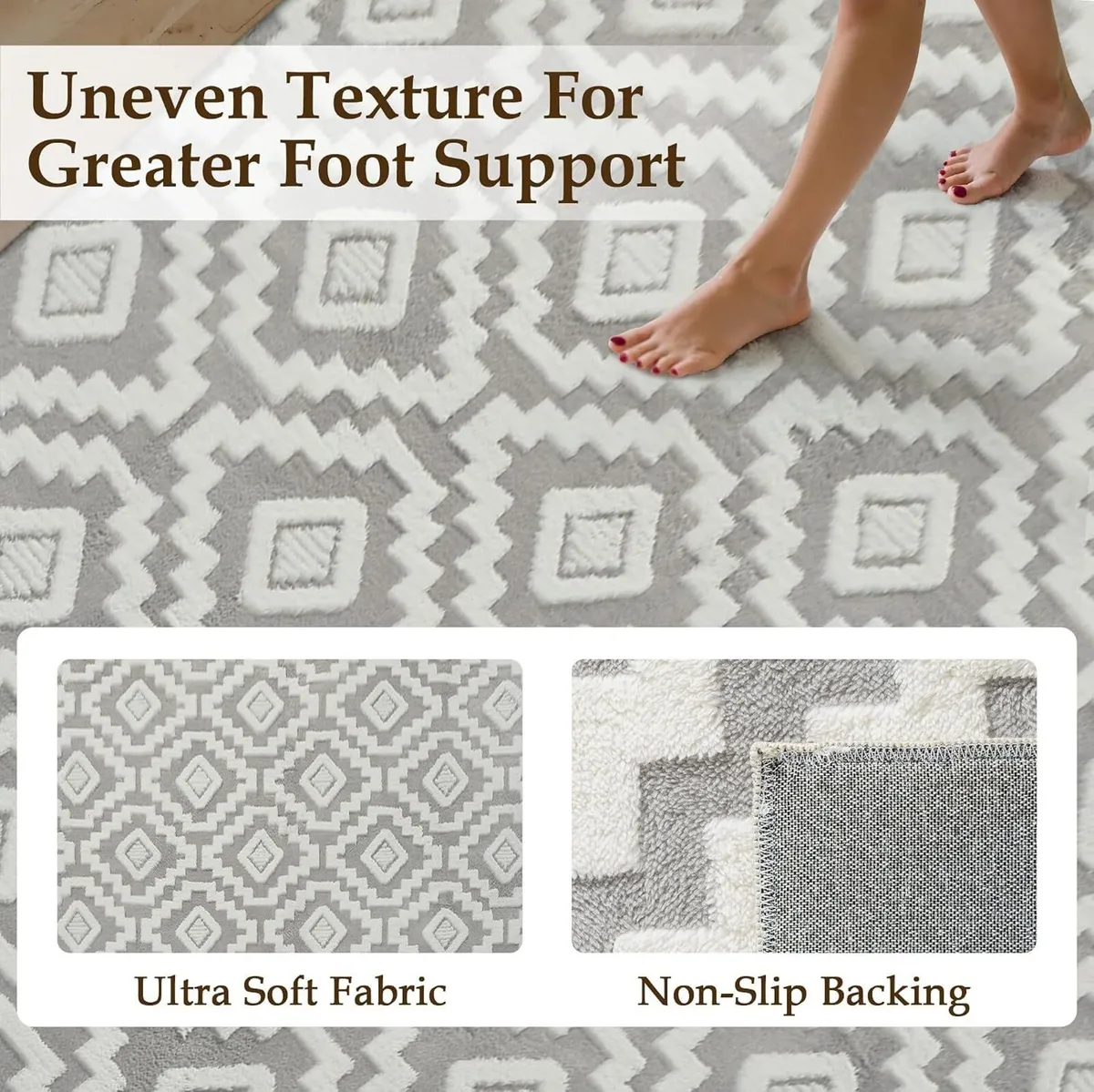 Rug Door Mat Small Washable Fluffy Area Rugs - Image 2