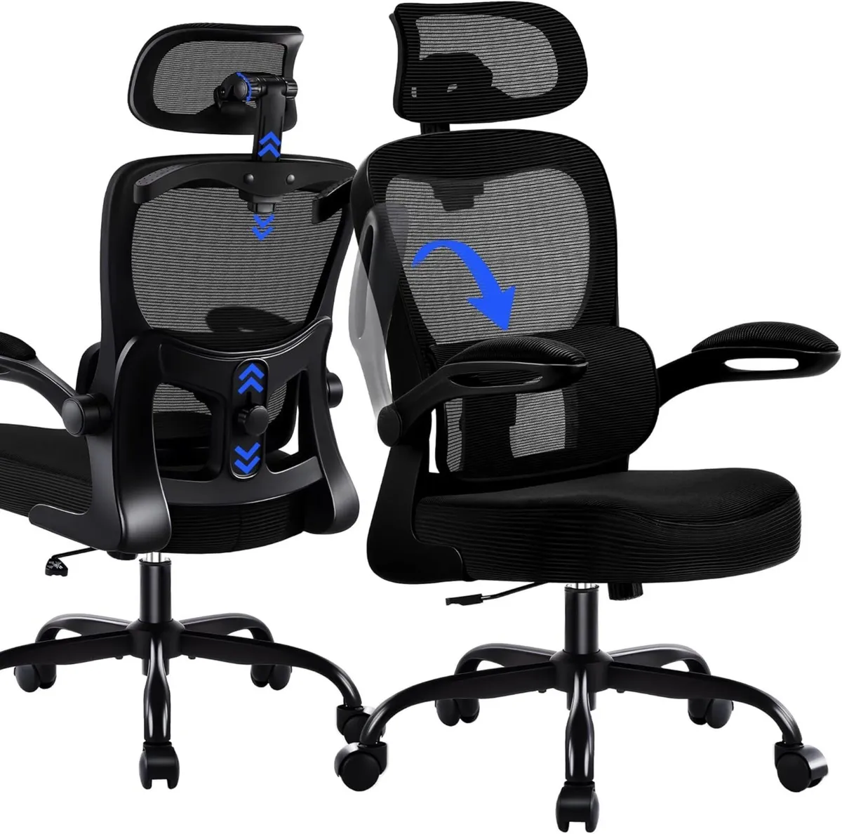 Ergonomic Office Chair with Headrest Lumbar - Image 1