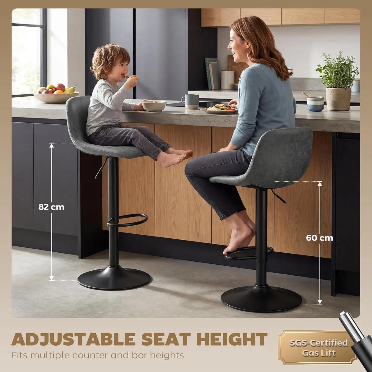 Bar Stools Modern Swivel Barstools Height - Image 4