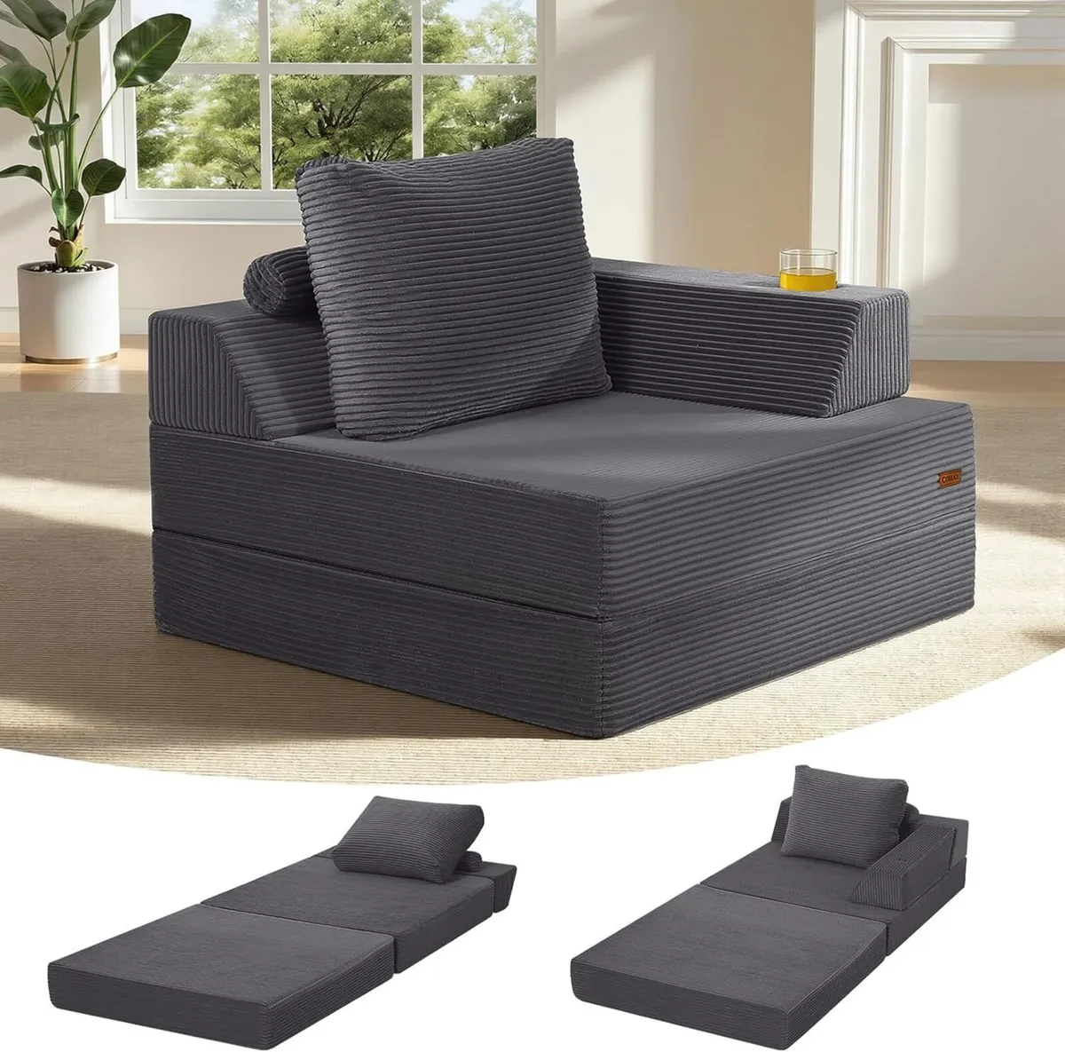 Folding Sofa Bed Convertible Boneless Couch - Image 1