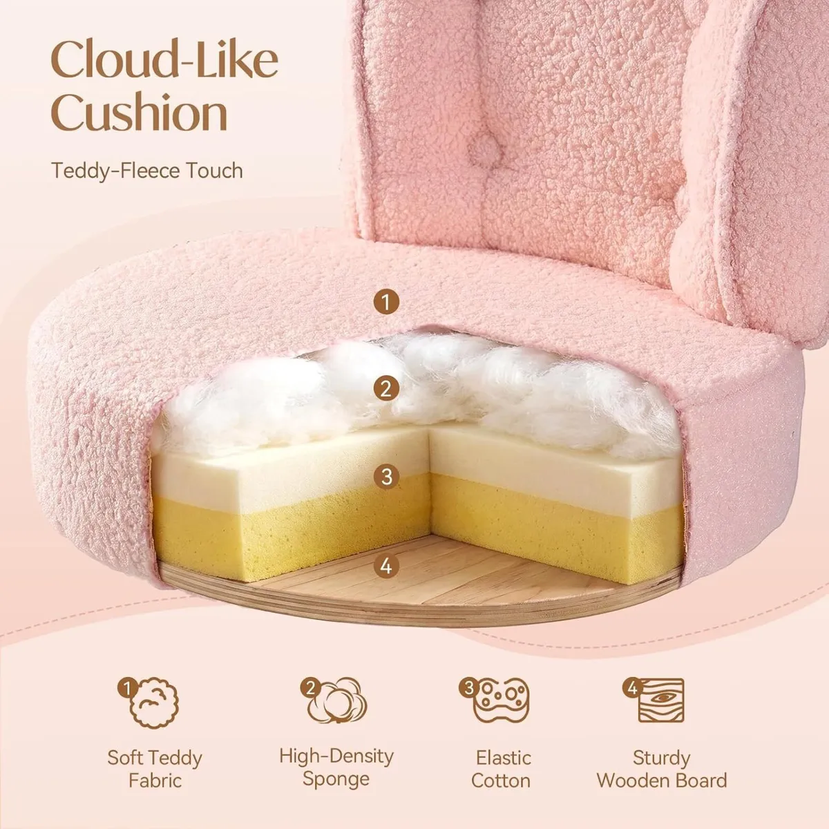 Table Chair Makeup Desk for Bedroom Teddy - Image 4