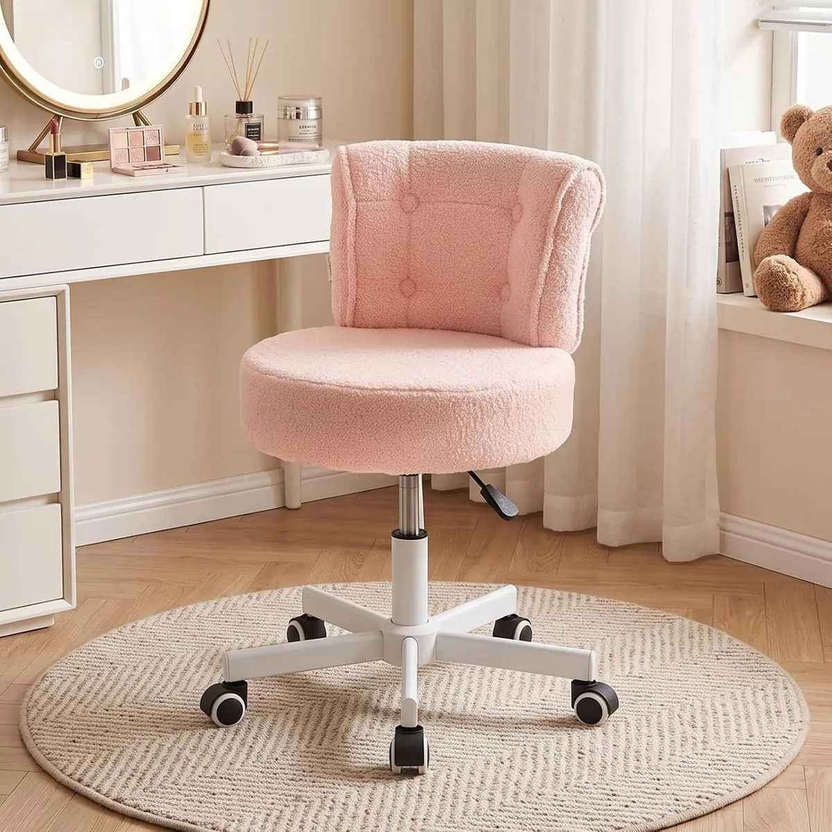 Table Chair Makeup Desk for Bedroom Teddy - Image 1