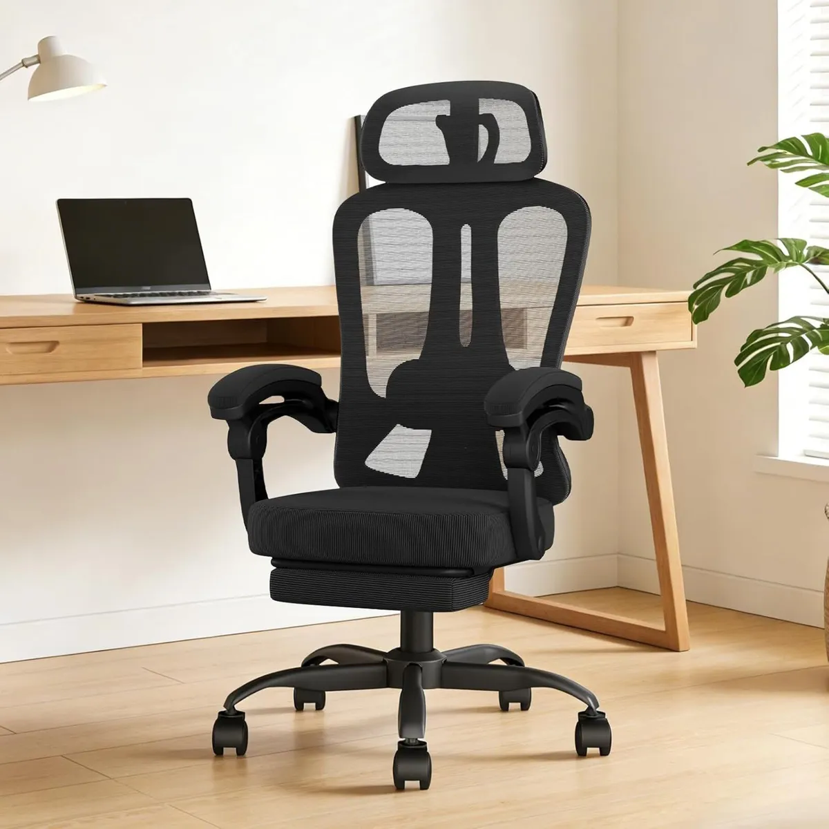 Office Chair with Footrest Headrest Ergonomic - Image 1