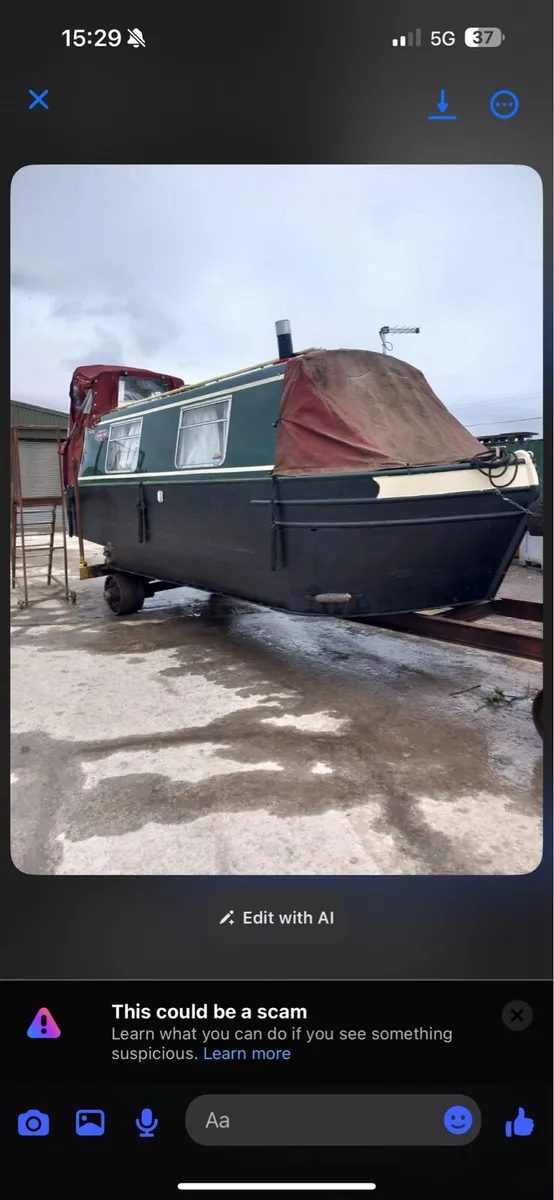 27ft narrow barge - Image 2