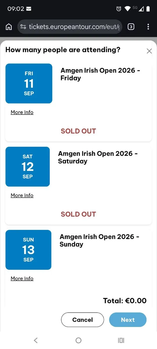Amgen Irish Open Golf Tickets + For Sale - Image 1