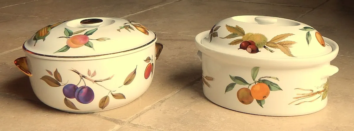 2 Vintage Royal Worcester Evesham Serving Dishes - Image 2