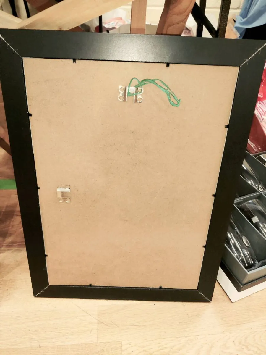 HUGE WARM WELCOME, Hand Beaded Ebony Wood Frame ! - Image 2