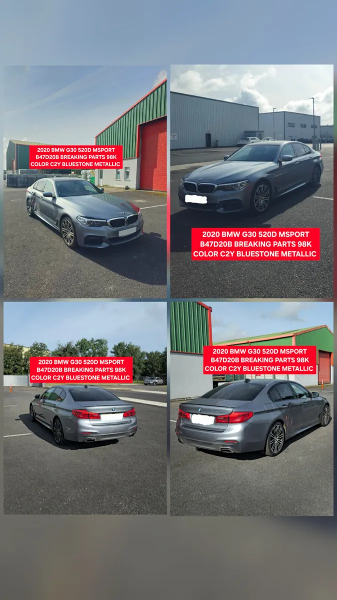 2020 BMW G30 520D MSPORT B47D20B C2Y PARTS - Image 2