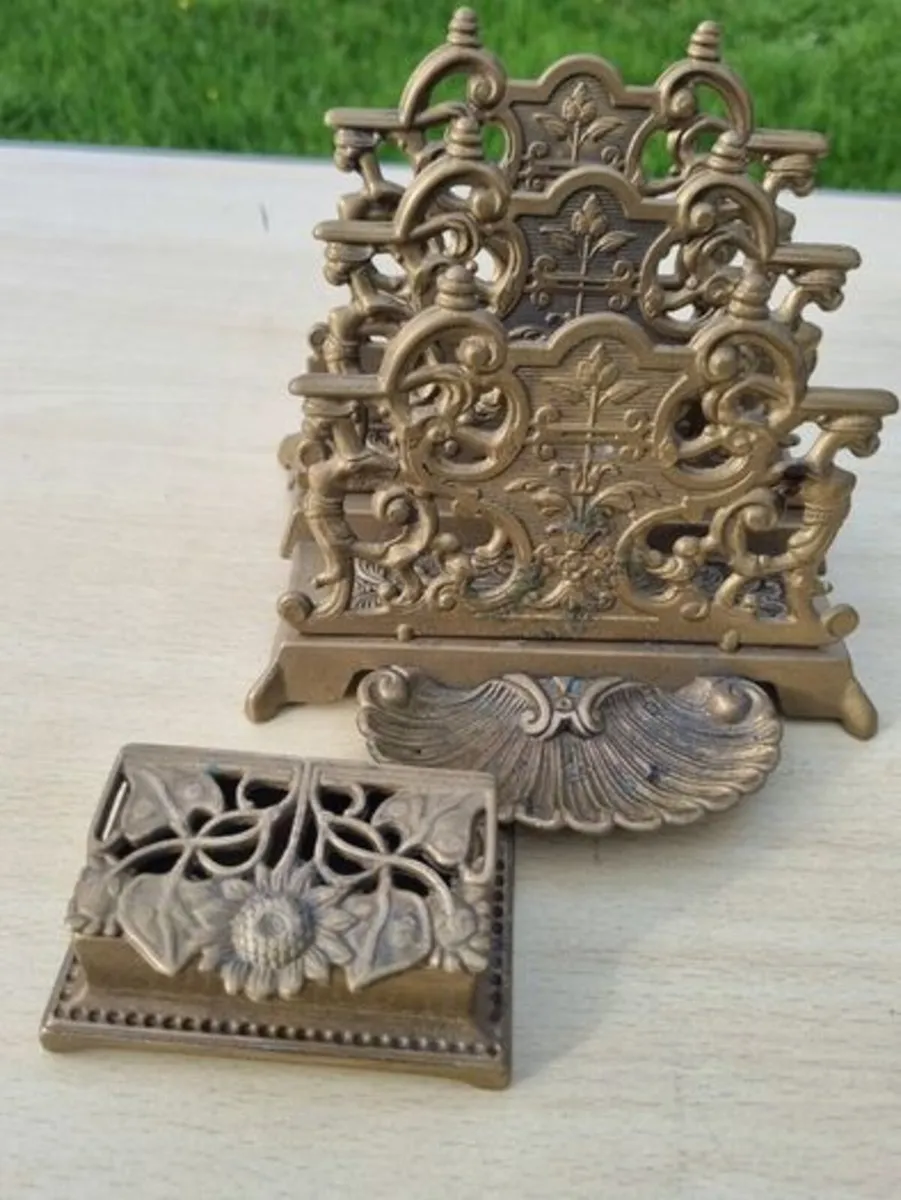 Brass desk set in an eclectic style - Image 2