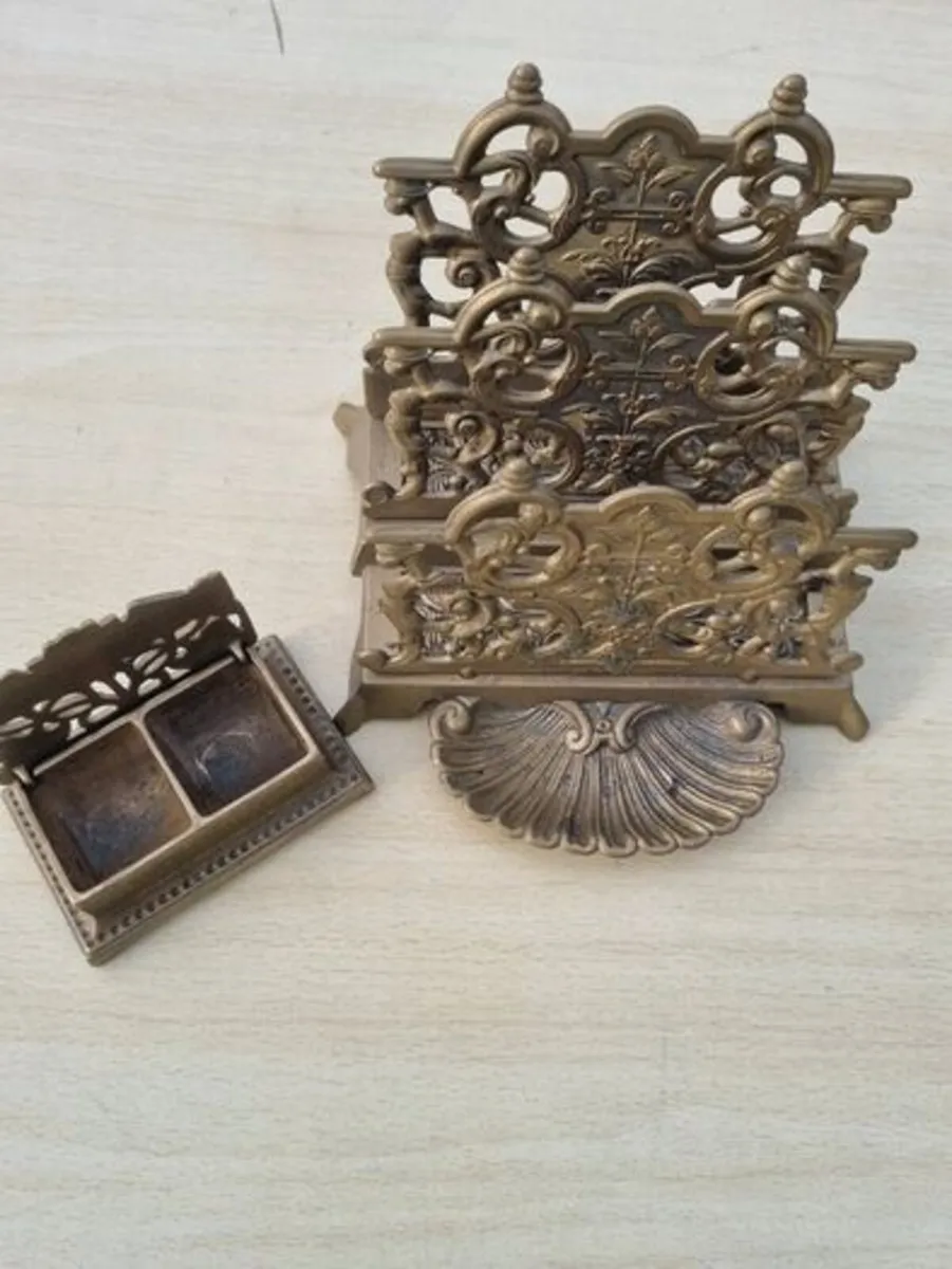 Brass desk set in an eclectic style - Image 3