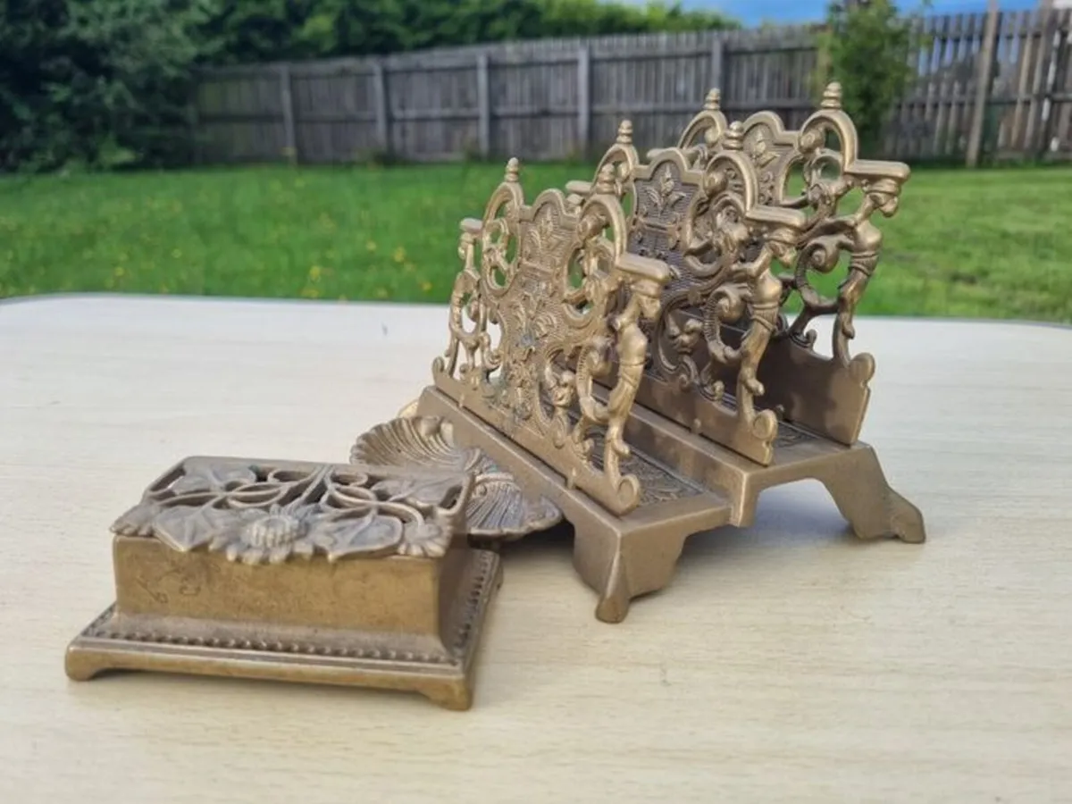 Brass desk set in an eclectic style - Image 4
