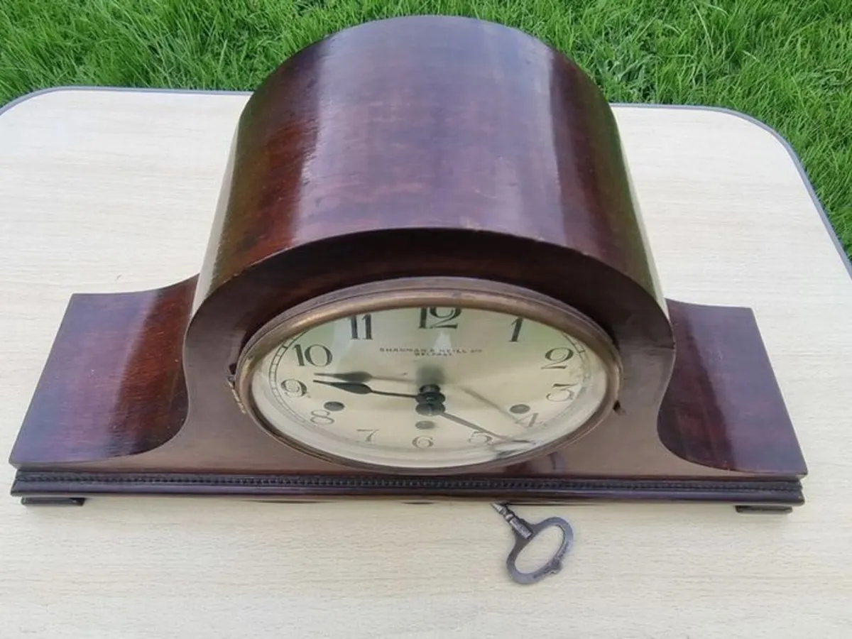 Antique mantel clock  Sharman D. Neill Ltd Belfast - Image 3