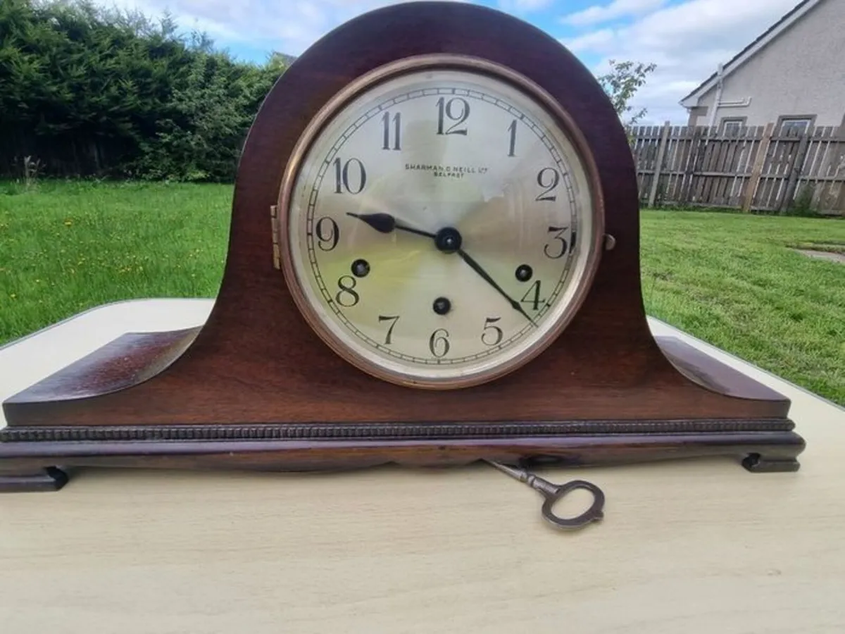 Antique mantel clock  Sharman D. Neill Ltd Belfast - Image 1
