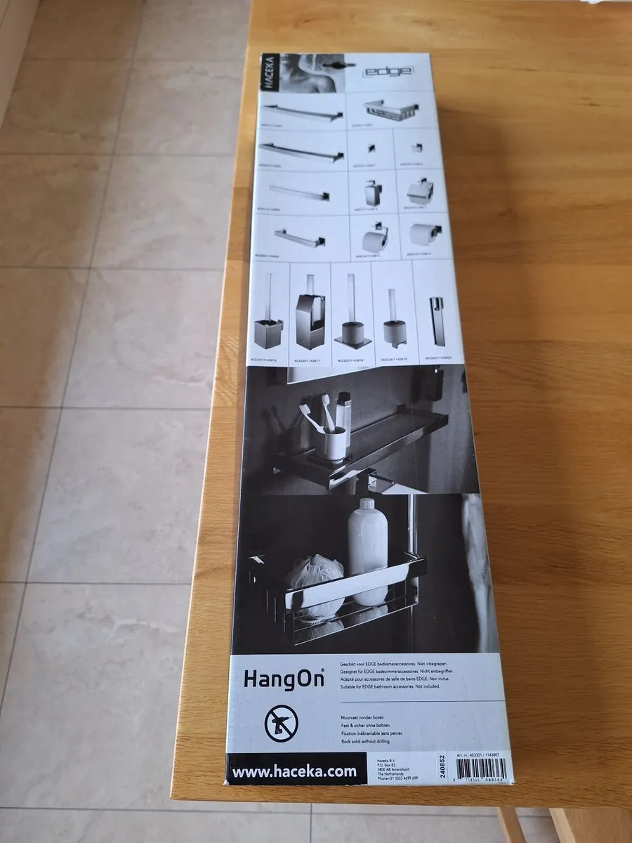 Bathroom Stainless Steel Glass Shelf - Image 1