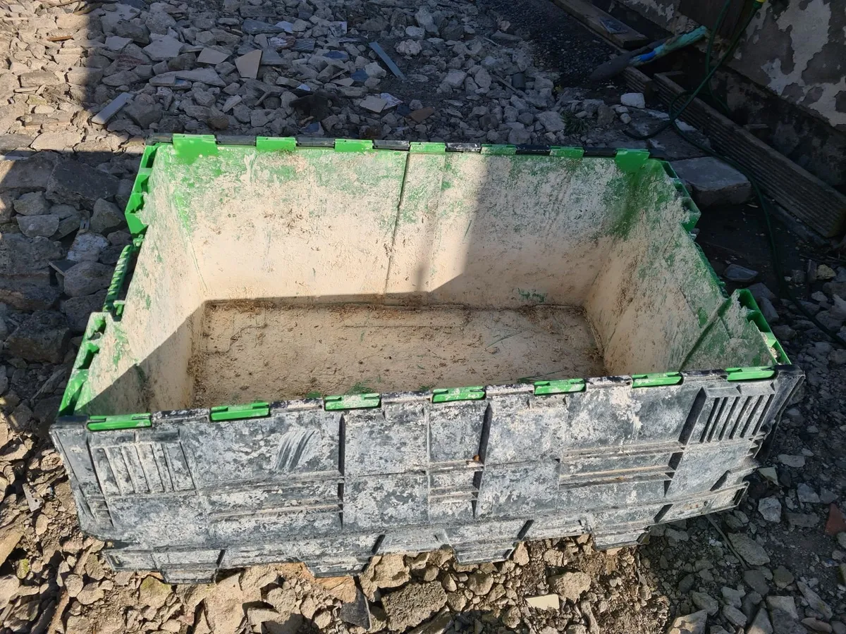 Large robust storage bins used for mixing plaster - Image 4