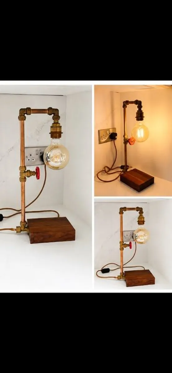 Unique industrial Pipe Table Lamp