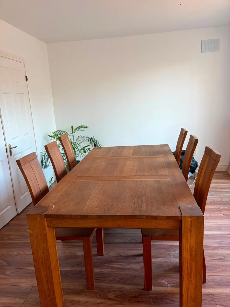 Dining table & 8 chairs with console table - Image 2