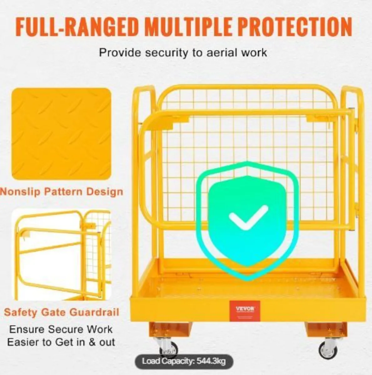 Forklift Safety Cage, 544.3 kg Load Capacity - Image 3
