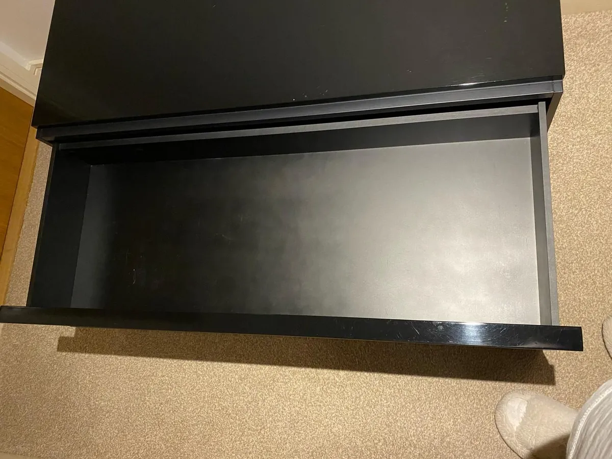 🖤 Solid Wood in Black TV Unit with Storage 🖤 - Image 2