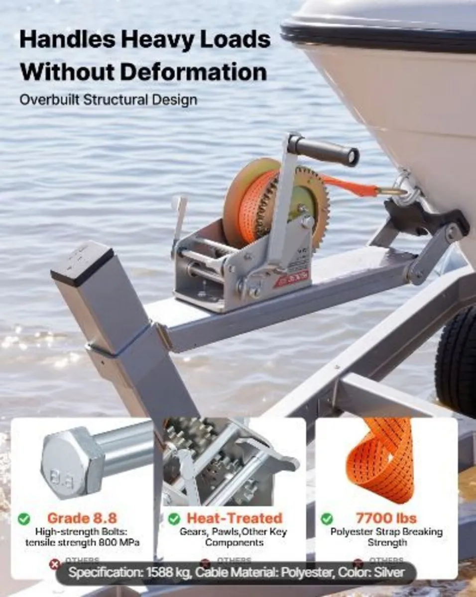 Boat Winch, 1588 kg Hand Winch - Image 4