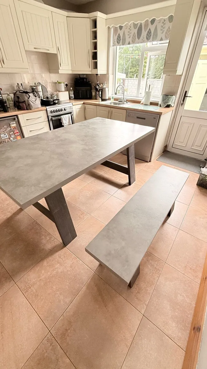 Dining Table with 2 Benches - Image 3