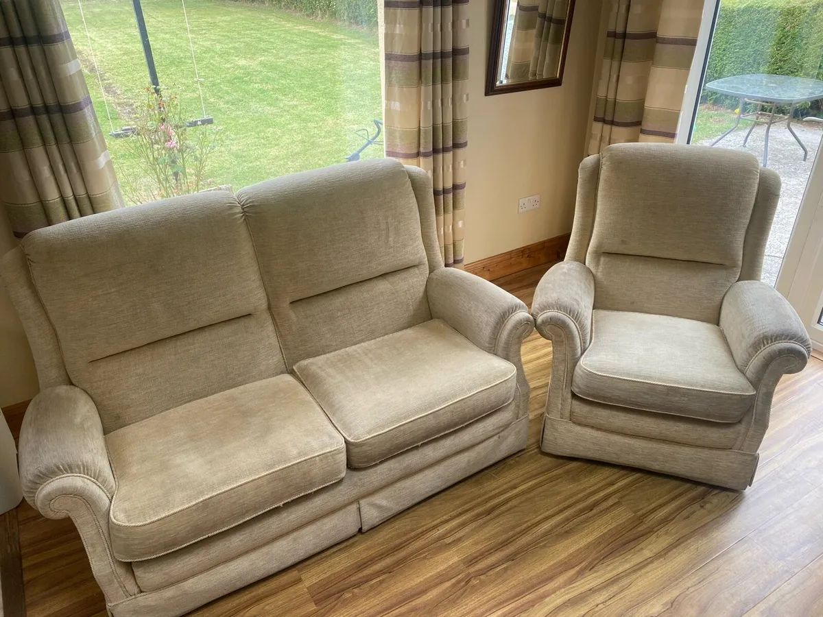 2 Seat couch and arm chair fabric material - Image 1
