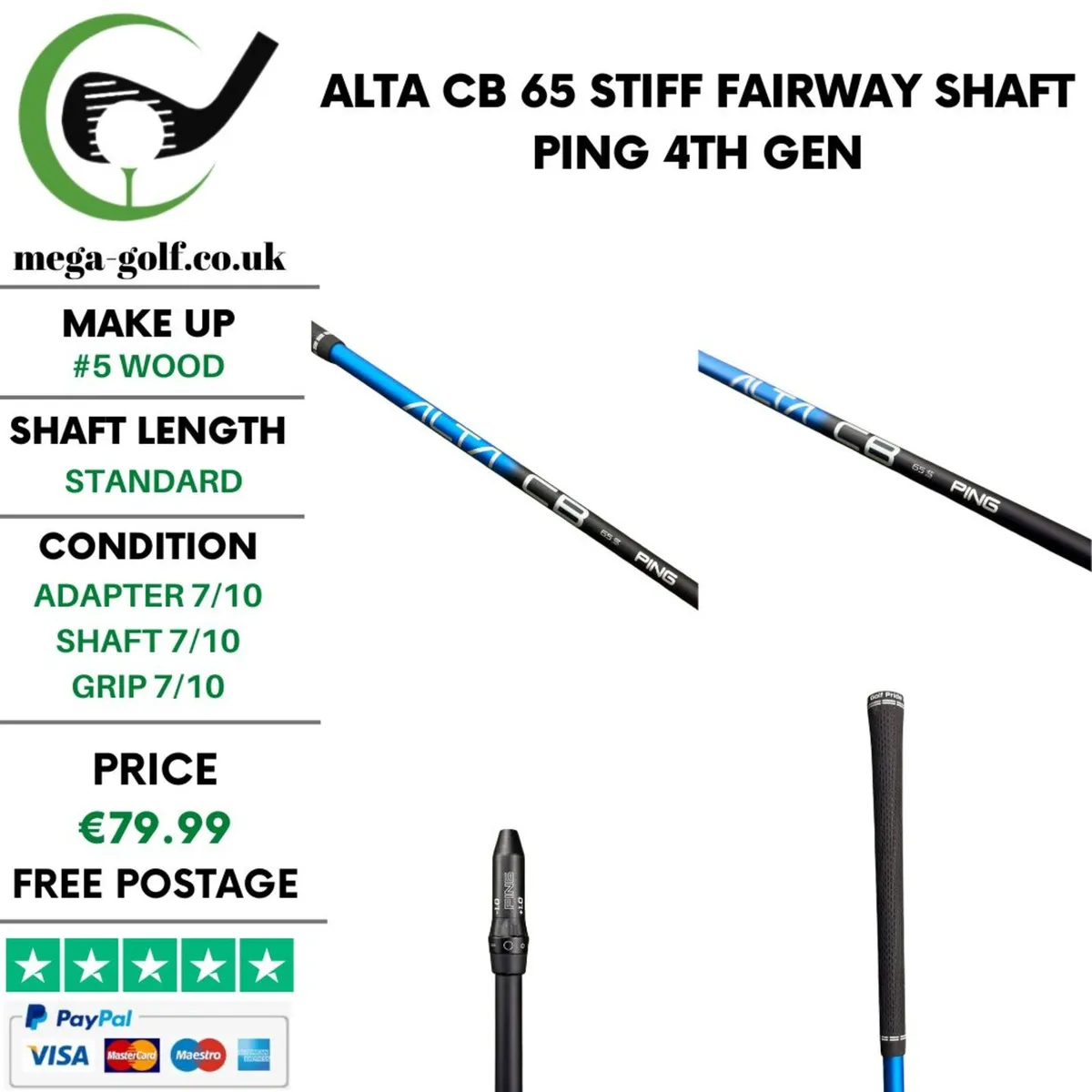 Alta CB 65 Stiff #5 Wood Shaft / Ping 4th Gen - Image 1