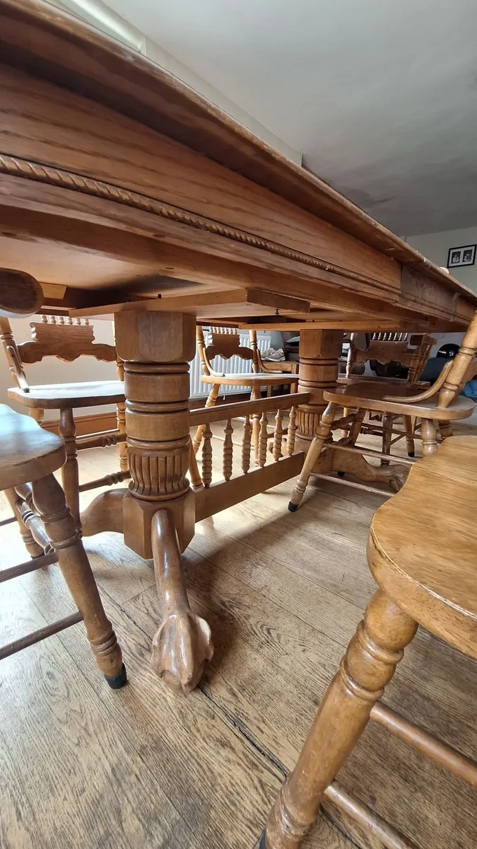 Solid Wood Extendable Dining Table and 6 Chairs - Image 3