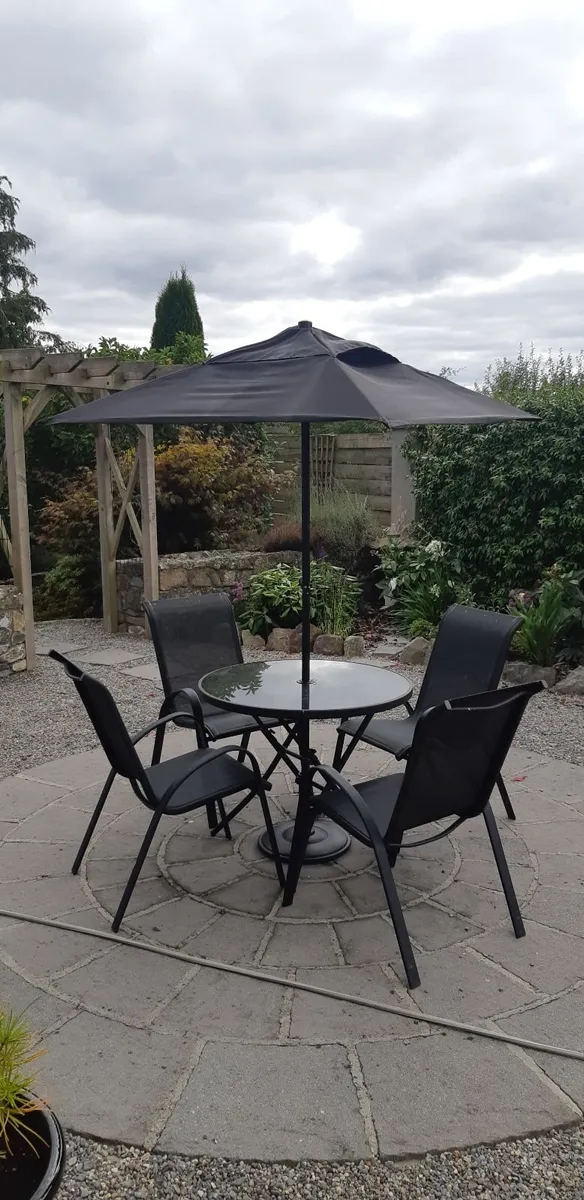 Garden table,chairs,parasol etc - Image 1