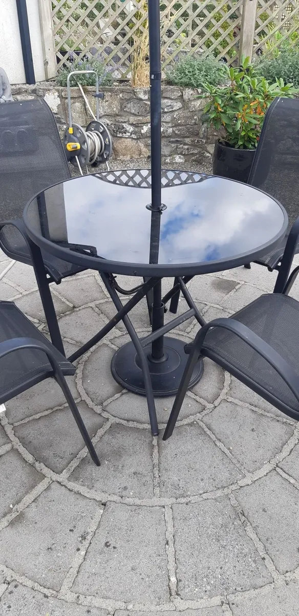 Garden table,chairs,parasol etc - Image 2