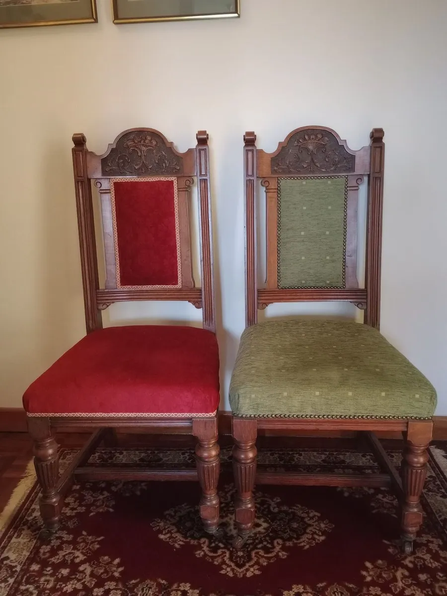 Furniture 2 edwardian chairs - Image 1