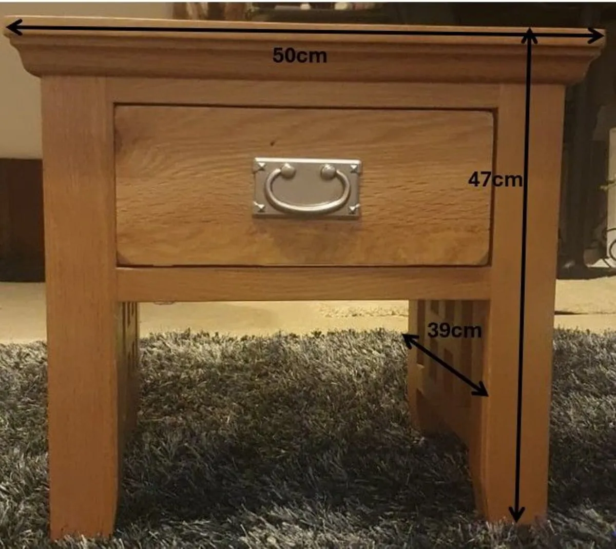 🌟Solid Oak Coffee Table & 2 Matching Lamp Tables - Image 2