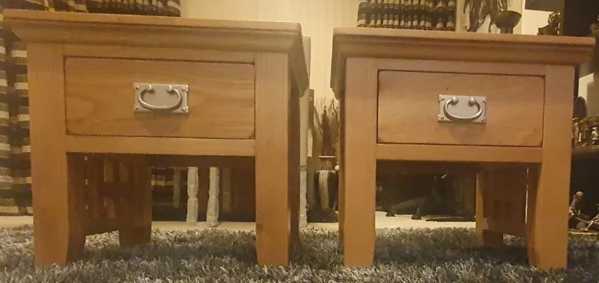 🌟Solid Oak Coffee Table & 2 Matching Lamp Tables - Image 3