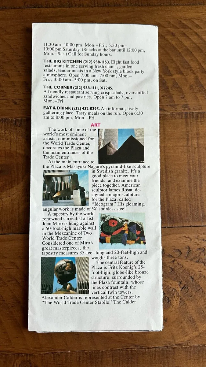 The famous 1980’s World Trade Center  pamphlet - Image 3