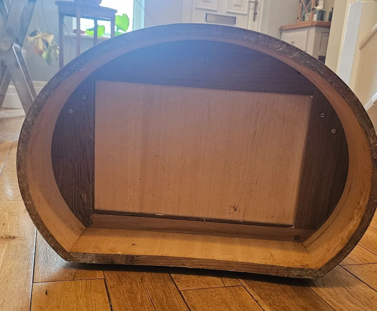 Danish Mid-Century Teak Oval Pedestal Cabinet - Image 1