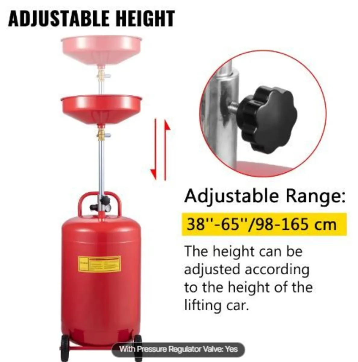 Waste Oil Drain Tank 80 L Portable Oil Drain - Image 2