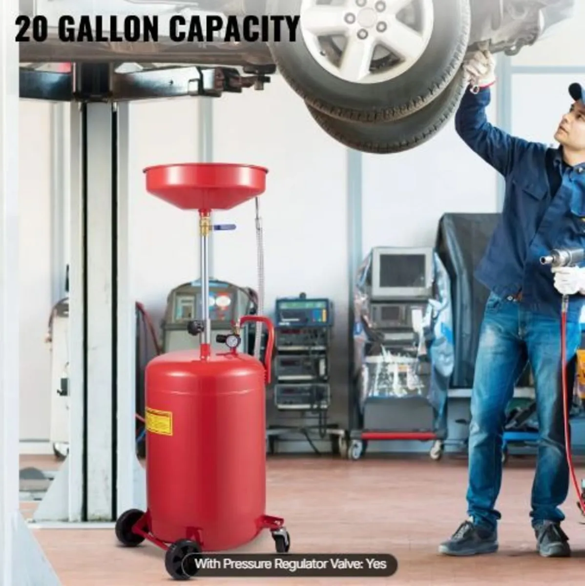 Waste Oil Drain Tank 80 L Portable Oil Drain - Image 3