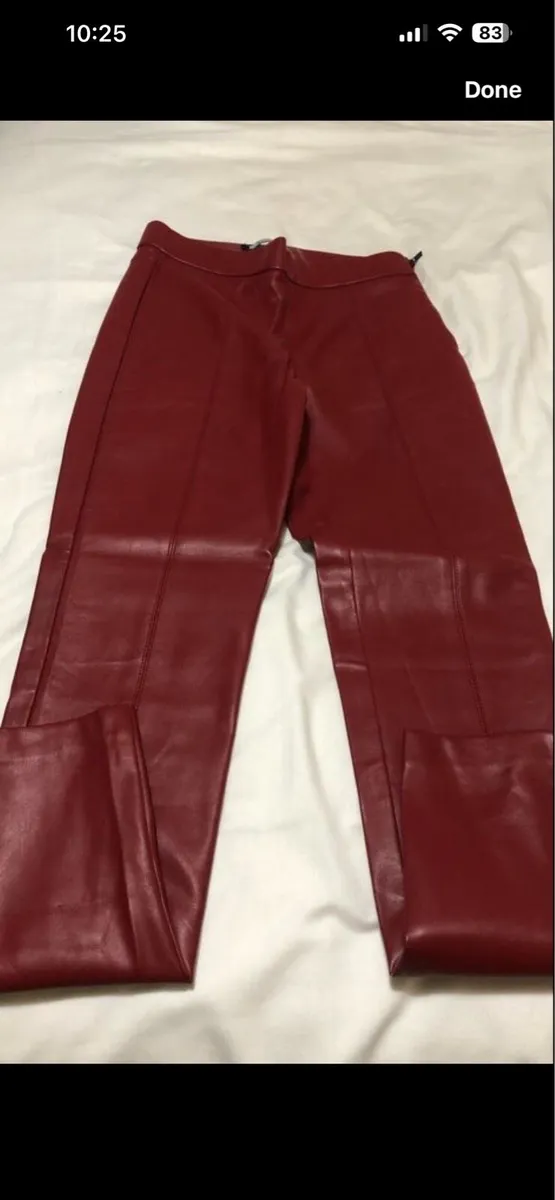 Ladies Zara leather trousers size S €10 - Image 2