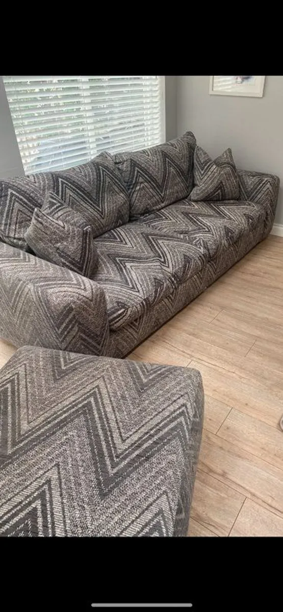 Arnotts Sofa & Footstool - Image 3
